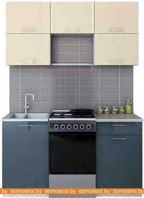 Кухня Интерлиния Мила Gloss 50-15 (ваниль/асфальт) фотография