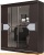 Шкаф-купе SV-Мебель №15 2 м (ясень шимо темный/венге) фотография