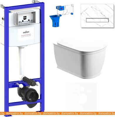 Унитаз Lavinia Boho Relfix Bell Pro Rimless 7 в 1 75110033 (statuary иск. камень) фотография