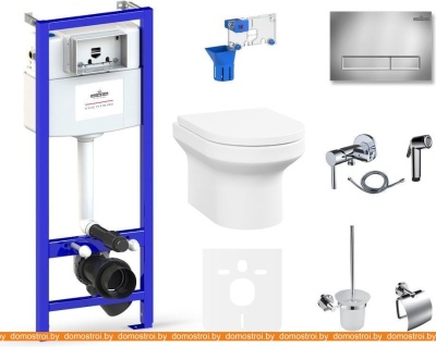 Унитаз Lavinia Boho Relfix Grance Hill Rimless 10 в 1 75110740 (хром пластик) фотография