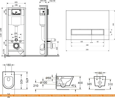 Унитаз Lavinia Boho Relfix Biore Compacto Rimless 9 в 1 97010051 (матовый пластик) фотография