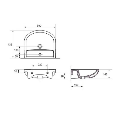 Умывальник Cersanit Arteco 50 фотография