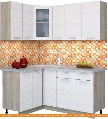 Кухня Интерлиния Мила 12x17 (вудлайн кремовый) фотография