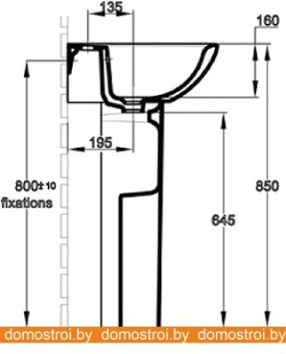 Умывальник Jacob Delafon Patio 55x45 E4158NG-00 фотография