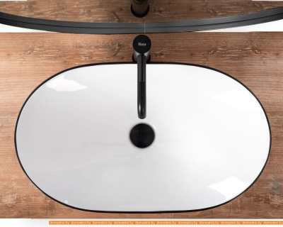 Умывальник Rea Royal (черный/белый) фотография