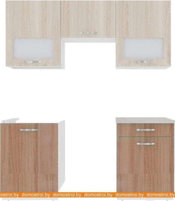 Кухня ВерсоМебель Эко-6 1.8 (ясень шимо светлый/ясень шимо темный) фотография