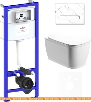 Унитаз Lavinia Boho Relfix Bell Pro Rimless 6 в 1 75110016 (statuary иск. камень) фотография