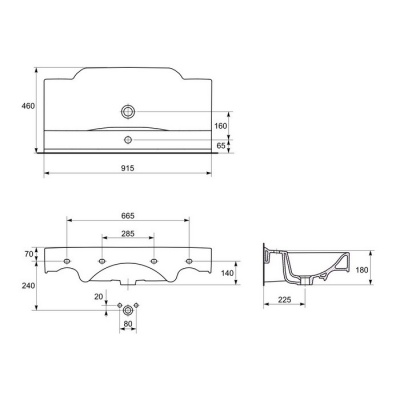 Умывальник Cersanit Deco 90 фотография