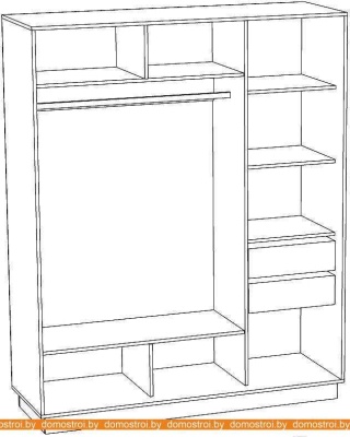 Шкаф-купе ЭлиГард Лагуна ШЛ-07.1 (белый) фотография