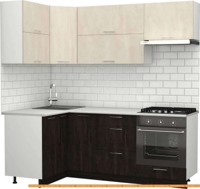 Кухня S-Company Клео крафт 1.2x2.1 левая (угольный камень/шелковый камень) фотография