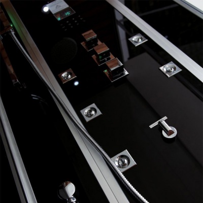 Паровая душевая кабина Eago DZ959F8 L/R 120x90 черная фотография