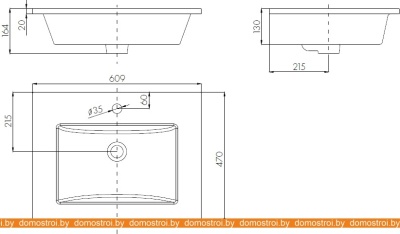 Умывальник Акватон Квадро 60 1AX170WBXX000 фотография