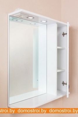 Шкаф с зеркалом Onika Балтика 67.02 правый (белый) 206704 фотография