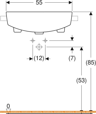 Умывальник Geberit VariForm 55 500.681.01.1 фотография