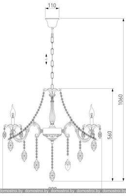 Подвесная люстра Евросвет Strotskis 10108/8 (Белый-Прозрачный хрусталь) фотография