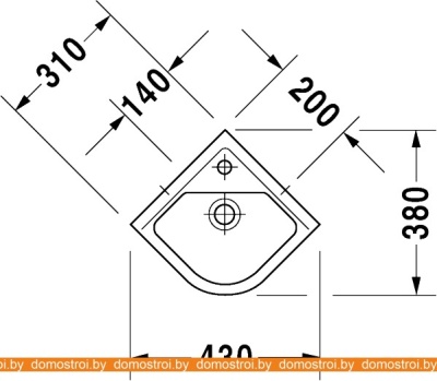 Умывальник Duravit Starck 3 43x38 (0752440000) фотография