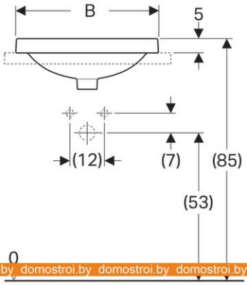 Умывальник Geberit VariForm 500.709.01.2 фотография