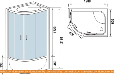 Душевая кабина WeltWasser WW500 Halle 1204 R фотография