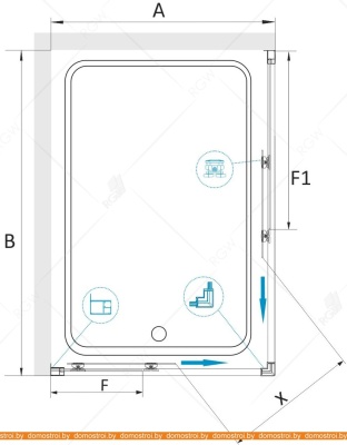 Душевой уголок RGW CL-44B 120х90 фотография