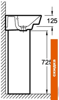 Умывальник Jacob Delafon Reve 80x41 E4803 фотография