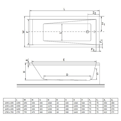 Акриловая ванна Excellent Wave Slim 160x80 фотография