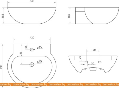 Умывальник BelBagno Sabrina BB122L фотография