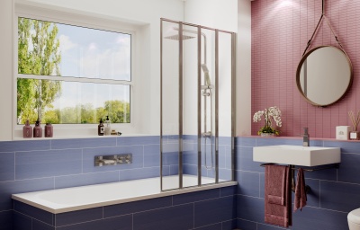 Стеклянная душевая шторка для ванны Ambassador Bath Screens 16041111R 100 на 140 см фотография