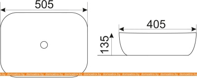 Умывальник CeramaLux D1302H024 фотография