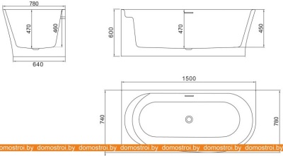 Ванны BelBagno BB410 150x78 (левая) фотография
