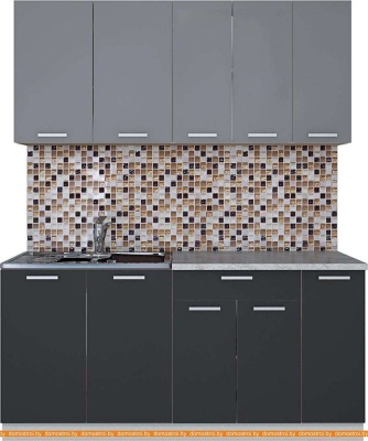 Кухня Интерлиния Мила Лайт 1.7 (серебро/антрацит) фотография