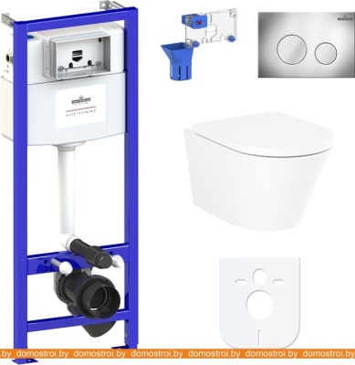 Унитаз Lavinia Boho Biore Compacto Rimless 7 в 1 87040090 (хром пластик) фотография