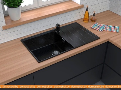 Кухонная мойка GranFest GF-LV-860L (графит) фотография