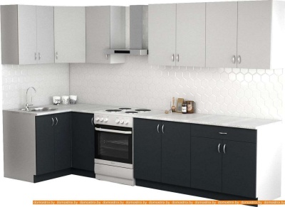 Кухня S-Company Клео лайт 1.2x2.6 левая (антрацит/стальной серый) фотография