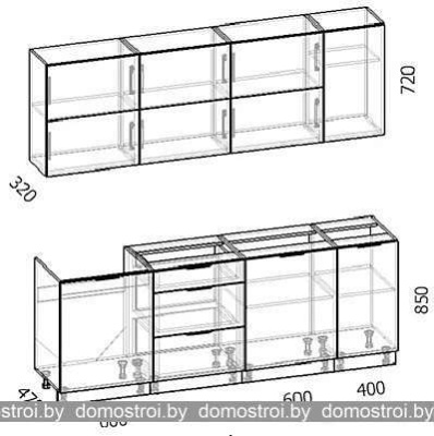 Кухня Интермебель Микс Топ-37 2.2м (графит серый-дуб крафт зол-дуб крафт зол) фотография