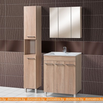 Шкаф с зеркалом Акваль Женева 70 ЖЕНЕВА.04.70.10.N фотография