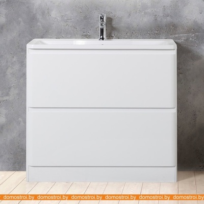 Тумба под умывальник BelBagno Albano-800-2C-PIA-BL (белый глянец) фотография