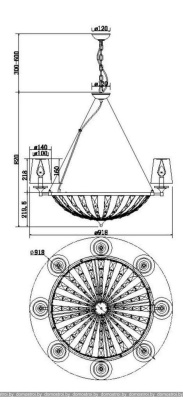 Подвесная люстра Maytoni Pantheon H021PL-08CH фотография