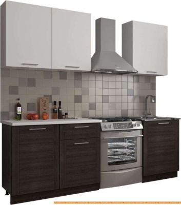 Кухня ЭлиГард Виктория 1.5 (белый/рамка дуб венге/белый) фотография