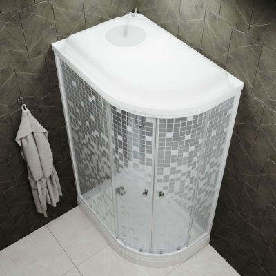 Душевая кабина Triton Коралл А3 ДН4 120x80 мозаика (левая) фотография