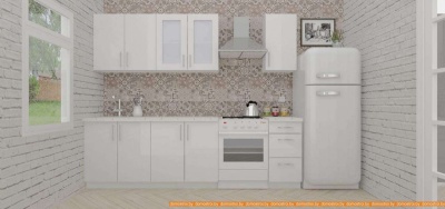 Кухня ВерсоМебель ВерсоЛайн 3-2.0 (белый 001) фотография