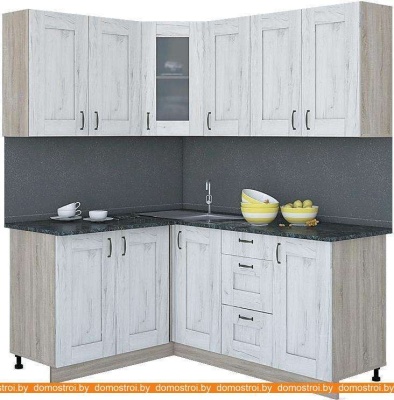 Кухня Интерлиния Мила Хольц 14x18 (дуб белый) фотография