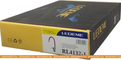 Смеситель Ledeme L4132-1 (хром/красный) фотография