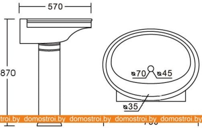 Умывальник CeramaLux 2061 фотография