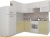 Кухня ВерсоМебель ЭкоЛайт-6 1.4x2.3 правая (белый/бежевый) фотография