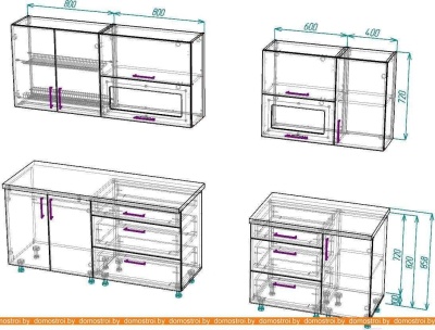 Кухня ВерсоМебель ВерсоЛайн 2-2.6 (зеленый лайм/ясень шимо светлый) фотография
