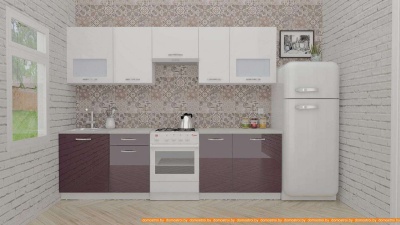 Кухня ВерсоМебель ЭкоЛайт-6 2.8 (белый/фиолетовый) фотография