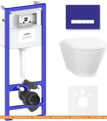 Унитаз Lavinia Boho Relfix Elegant Rimless 6 в 1 87561073 (фиолетовый стекло) фотография