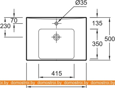 Умывальник Jacob Delafon Odeon Up E4732 70x50 фотография
