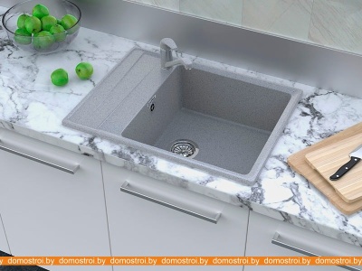 Кухонная мойка GranFest GF-LV-660L (серый) фотография