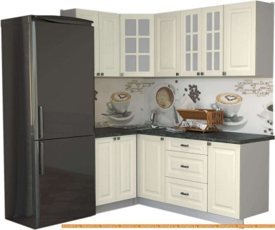 Кухня Интерлиния Мила Деко 1.2x2.0 (слоновая кость/кастилло темный) фотография